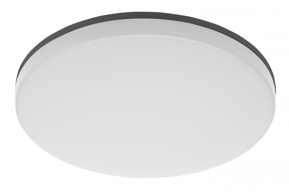 BESA Ceiling Light Fixture, LED, 24W, 2400lm, 3000K, AC180-250V, IP54, IK10, PC+PC, Round, Dimmable