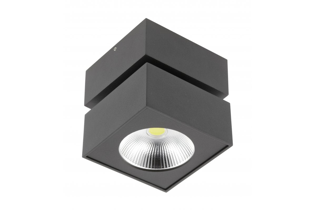 Fixture LED BIANCO , 15W, 1500lm, AC220-240V, 50/60 Hz, PF> 0.5, Ra?80, IP20, IK06.36 °, 4000K, square, black