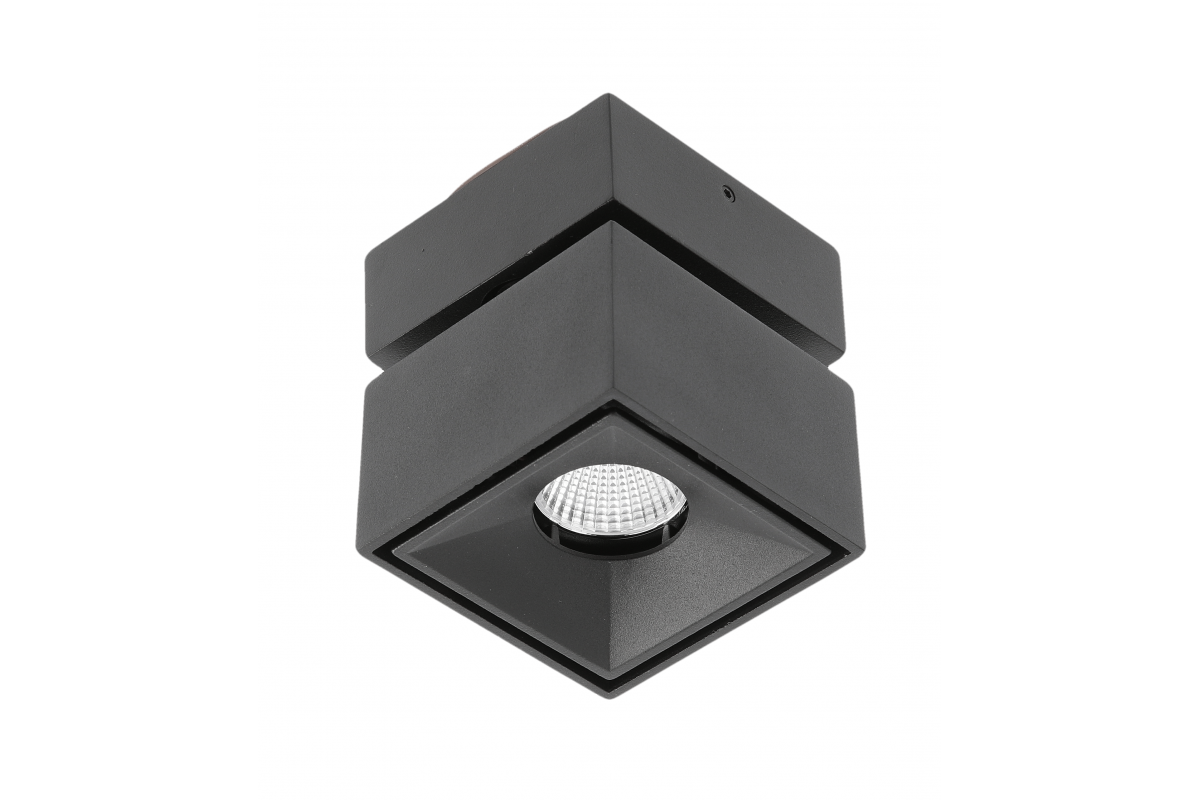 LED luminaire BIANCO, 8W,680lm,AC220-240V,50/60 Hz,PF>0,9,Ra?80,IP20,IK06,36°,4000K,square,black
