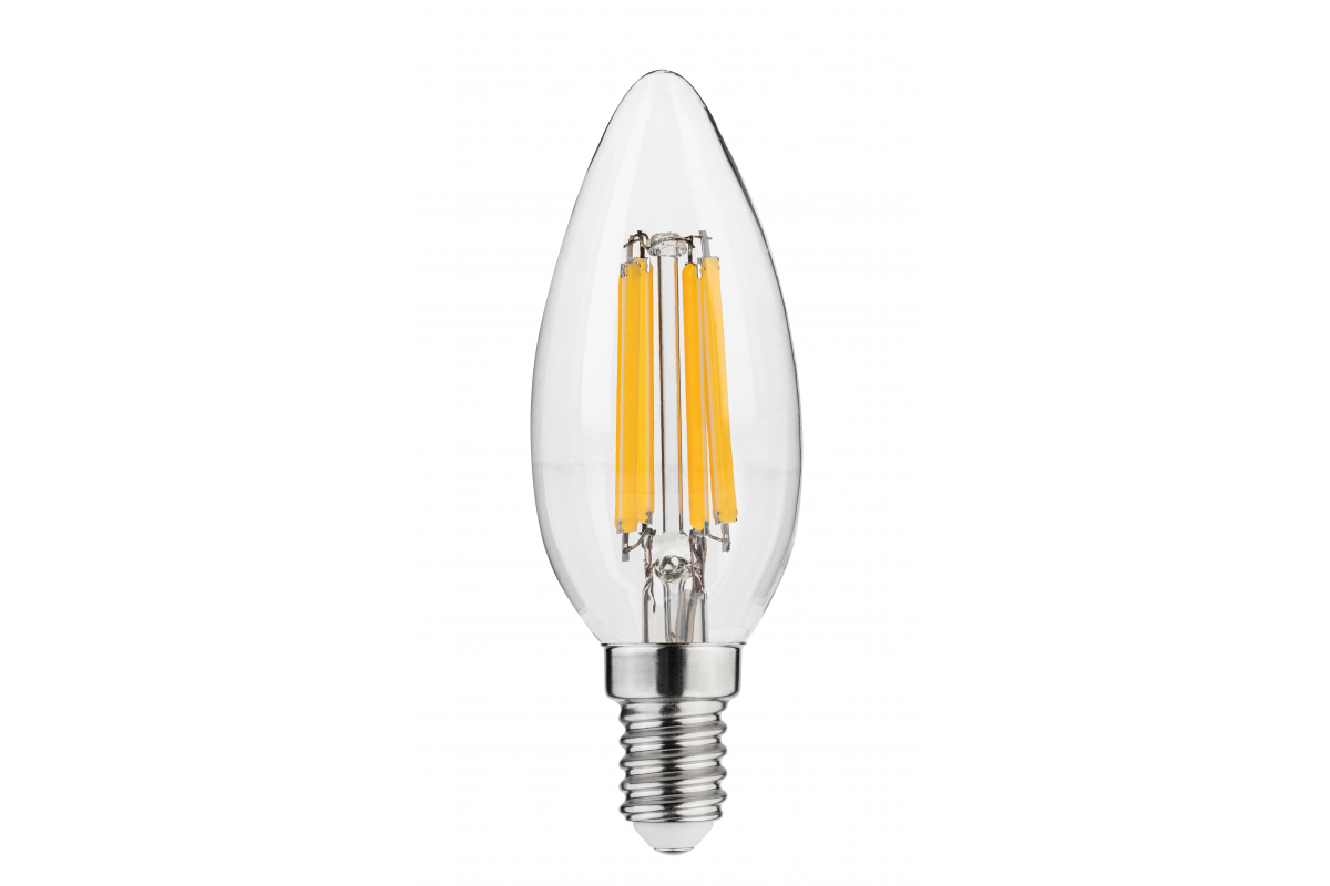 LED LIGHT SOURCE, FILAMENT, A-G, C35, 4000K, E14, 5,8W, AC220-240V, 360°, 640lm, 50mA