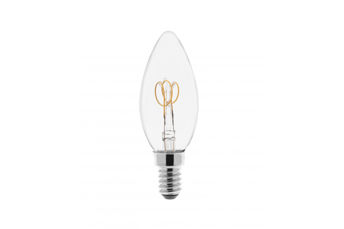 LED LIGHT SOURCE, FILAMENT, SPIN, C35, E14, 3.0W, 165lm, 2200K, AC220-240V, 360°