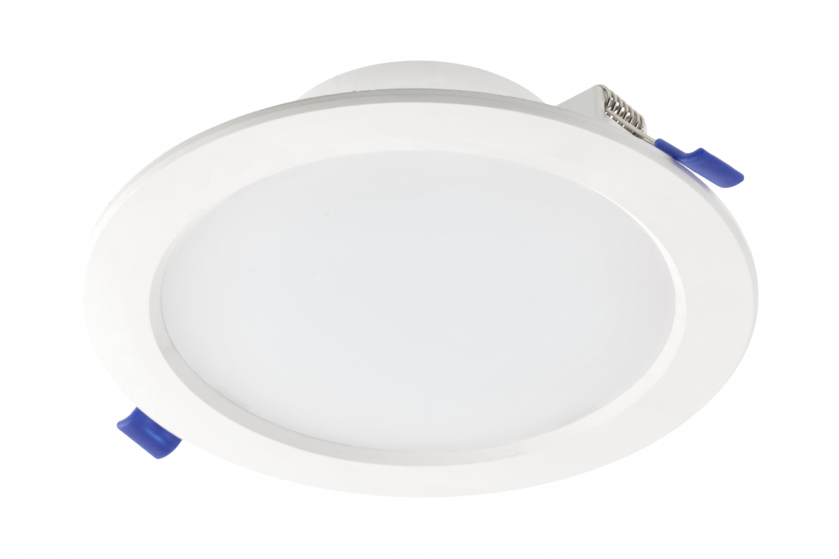 DENVER LED downlight, IP54, 15W, 1350lm, AC176-264V, 50/60Hz, 120°, 4000K, recessed, white