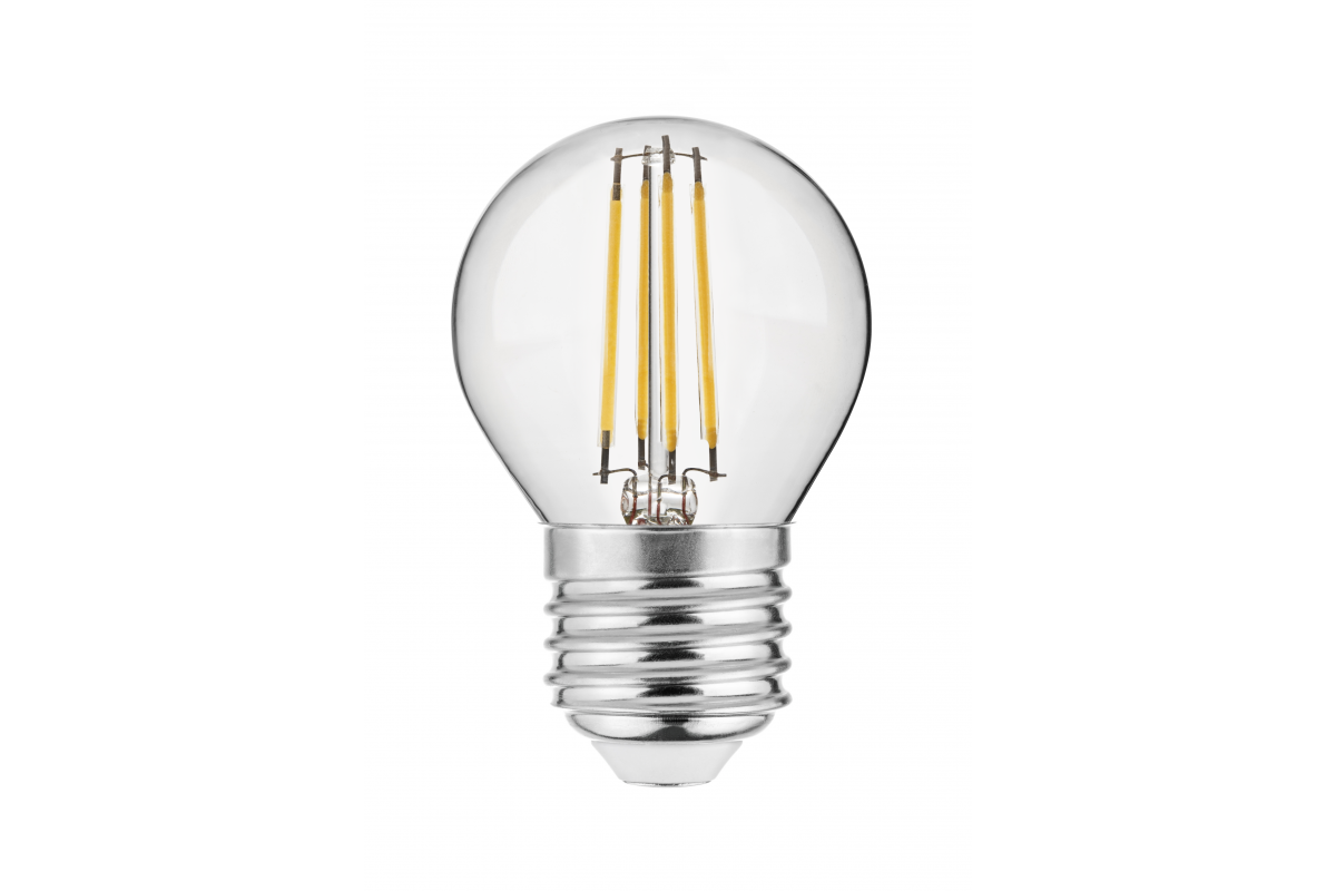 LED LIGHT SOURCE, FILAMENT, A-G, G45, 3000K, E27, 2,0W, AC220-240V, 360°, 200lm, 22mA