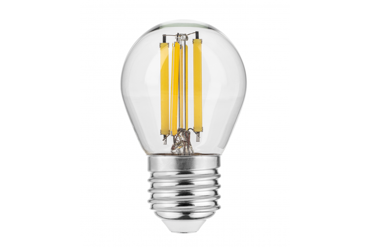 LED LIGHT SOURCE, FILAMENT, A-G, G45, 2700K, E27, 5,8W, AC220-240V, 360°, 640lm, 50mA