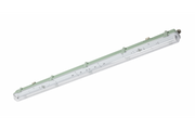 Waterproof fixture HELIOS-LED 136 BIS, T8 LED, G13, AC220-240V, 50/60Hz, IP65, ABS/PS, with wiring for one side power supply LED tubes, gray housing