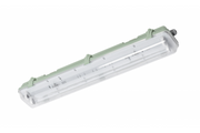 Waterproof fixture HELIOS-LED 218 BIS, T8 LED, G13, AC220-240V, 50/60Hz, IP65, ABS/PS, with wiring for one side power supply LED tubes, gray housing