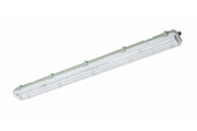 Waterproof fixture HELIOS-LED 236 BIS, T8 LED, G13, AC220-240V, 50/60Hz, IP65, ABS/PS, with wiring for one side power supply LED tubes, gray housing