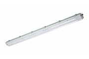 Waterproof fixture HELIOS-LED 258 BIS, T8 LED, G13, AC220-240V, 50/60Hz, IP65, ABS/PS, with wiring for one side power supply LED tubes, gray housing