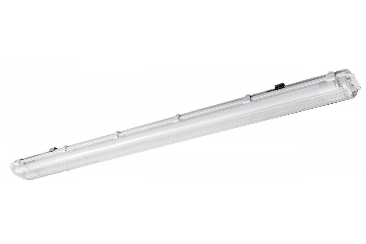 airtide lamp, G13, 2xT8 LED 18W, 3600lm, AC220-240V, 50/60Hz, IP65, ABS/PS, 120cm, grey