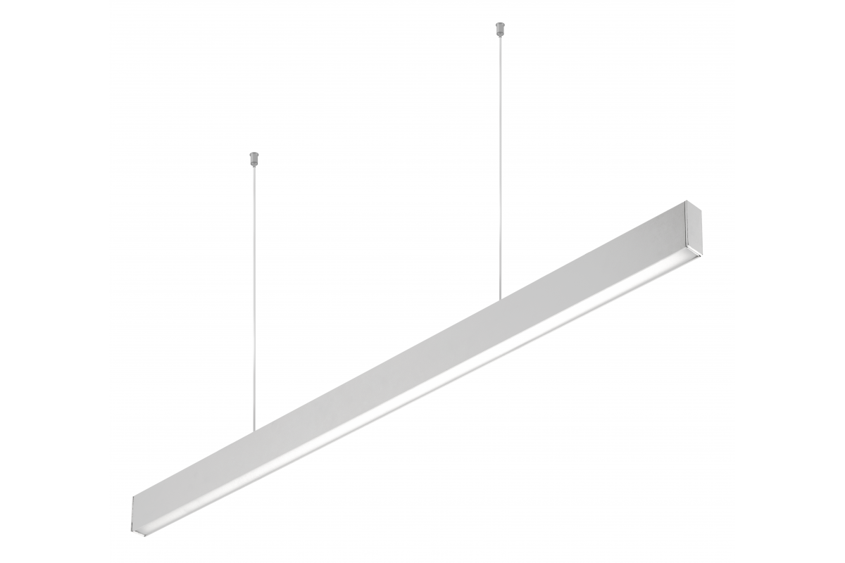 LED suspended luminaire LIVIA,40W,3600lm,AC220-240V,50-60Hz,100°,RA>80,IP20,AL/PC,4000K,120cm,white