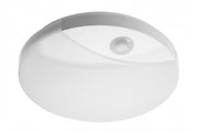 LED ceiling fixture LOGOS 16W with sensor, 1200lm, IP44,  AC220-240V, 50/60Hz, beam angle 360°, neutral white,  white housing