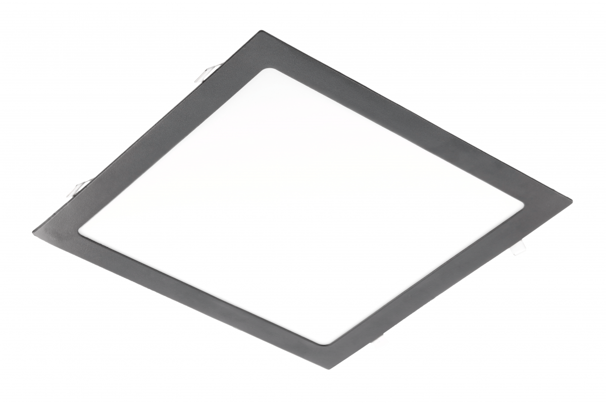 MATIS PLUS LED luminaire, downlight, 24W, black, 3000K, 2000lm, AC220-240V, mortise, IP20, 120°