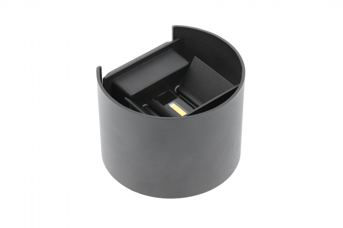 MISSOURI-O LED lamp, 7W, 540lm, AC220-240V, 50/60 Hz, PF>0.5, Ra?80, IP54, IK08, 4000K, round, black