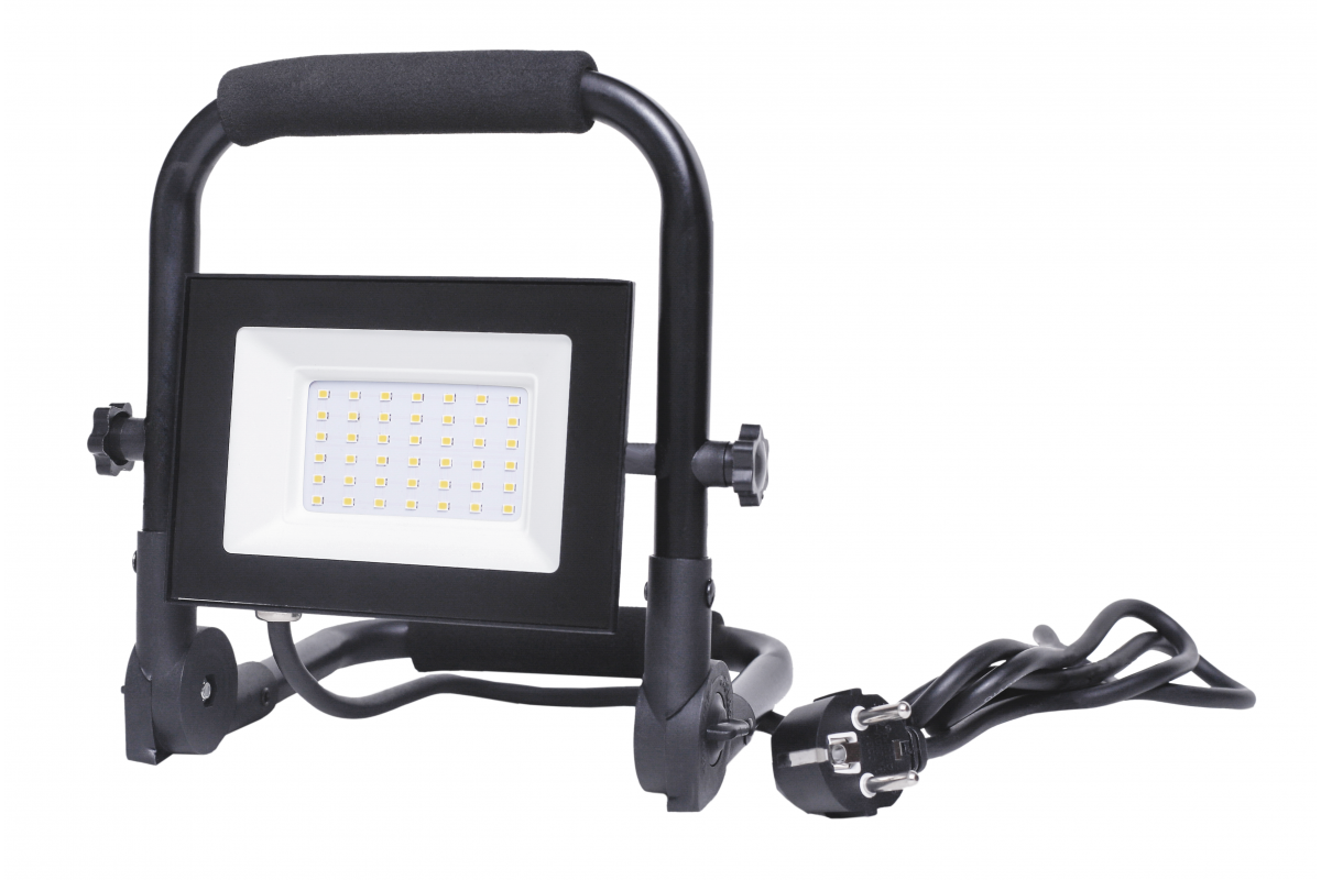 NELI Portable Floodlight, LED, 30W, 2700lm, 6400K, AC220-240V, IP65, 1.5m cable