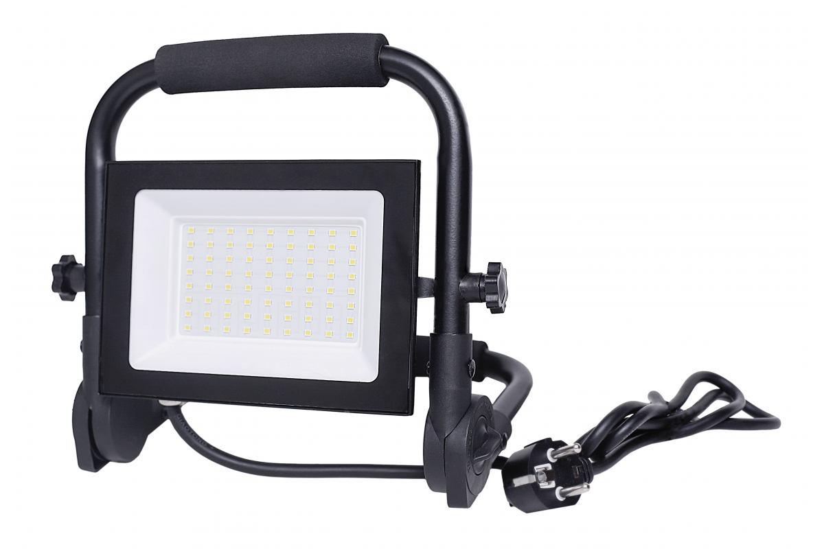 NELI Portable Floodlight, LED, 50W, 4500lm, 6400K, AC220-240V, IP65, 1.5m cable
