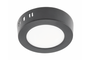 LED fixture ORIS PLUS, downlight, 7W, black, 4000K, 560lm, AC220-240V, surface mounted, IP20, 120°