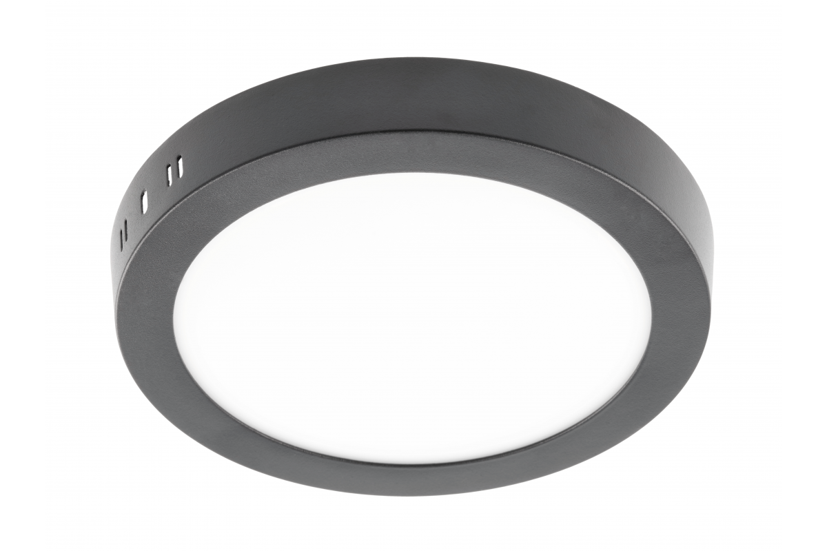 LED fixture ORIS PLUS, downlight, 19W, black, 4000K, 1520lm, AC220-240V, surface mounted, IP20, 120°