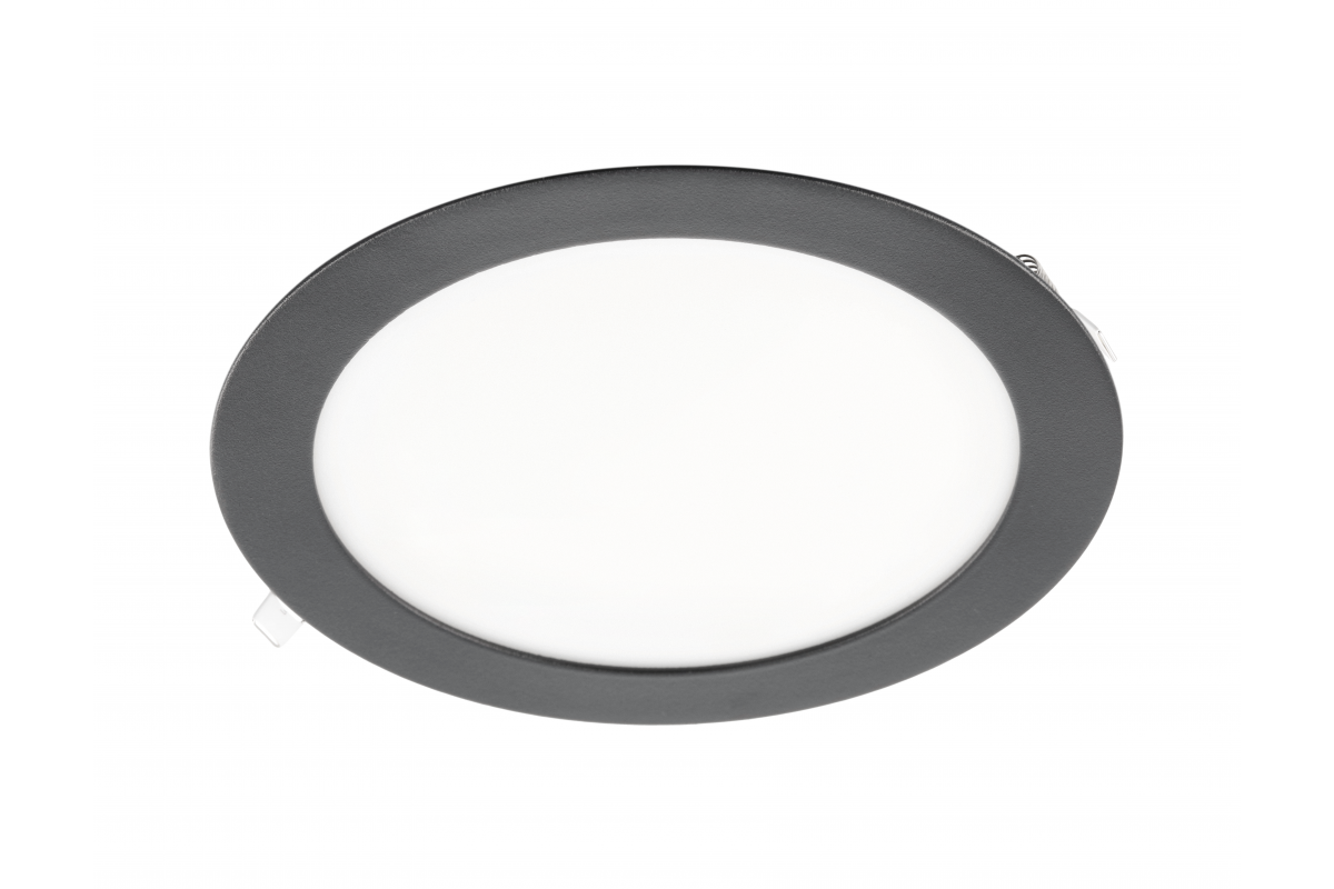 LED fixture ORIS PLUS, downlight, 13W, black, 3000K, 1020lm, AC220-240V, recessed, IP20, 120°