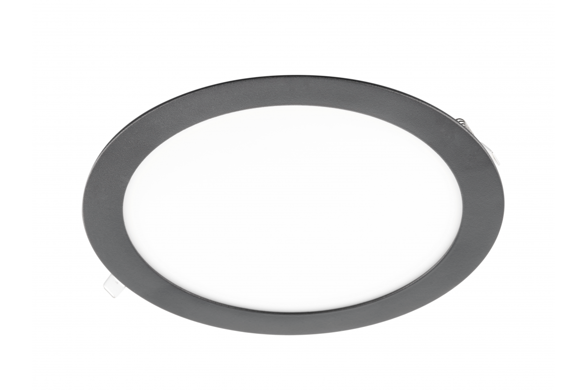 LED fixture ORIS PLUS, downlight, 19W, black, 3000K, 1520lm, AC220-240V, recessed, IP20, 120°