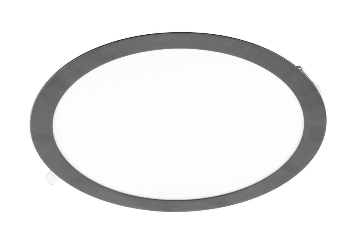 LED fixture ORIS PLUS, downlight, 24W, black, 4000K, 2000lm, AC220-240V, recessed, IP20, 120°