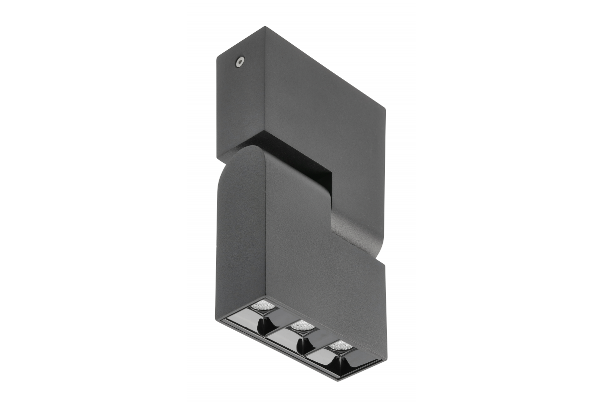 LED fixture SIERRA,8W,720lm,AC220-240V,50/60 Hz,PF>0,5,Ra?80,IP20,IK08,4000K,48°,black