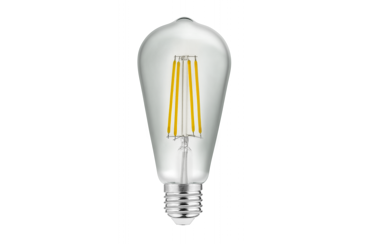 LED LIGHT SOURCE, FILAMENT, A-G, ST64, 4000K, E27, 6,0W, AC220-240V, 360°, 600lm, 52mA