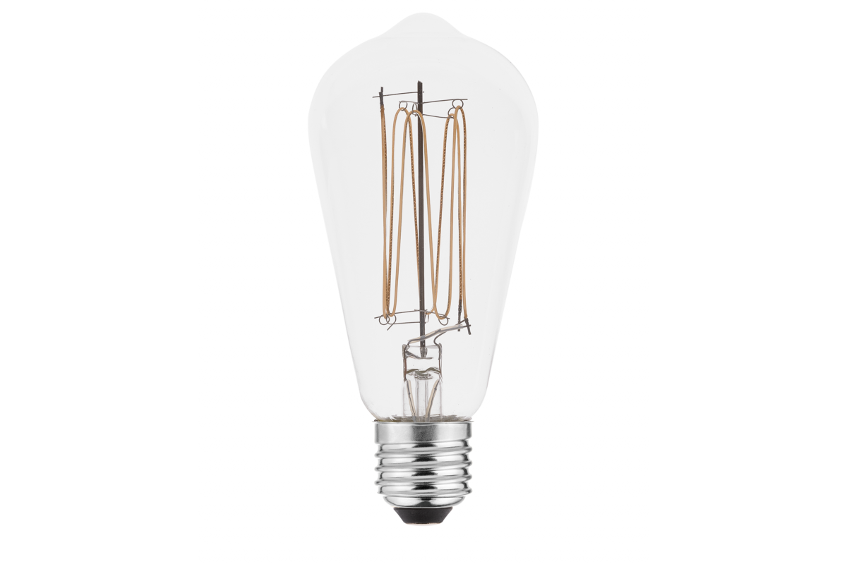 LED LIGHT SOURCE, FILAMENT, WAVE, ST64, E27, 6,0W, 500lm, 2200K, AC220-240V, 360°