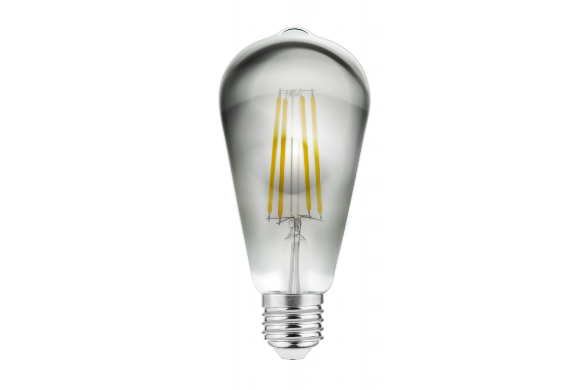 LED LIGHT SOURCE, FILAMENT GRAY, A-G, ST64, 2700K, E27, 6,0W, AC220-240V, 360°, 500lm, 52mA