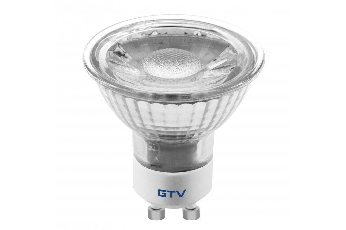 LED  bulb 5W, GU10, SMD 2835, cool white, AC220-240V, glass, beam angle 38°, 400lm, 43mA