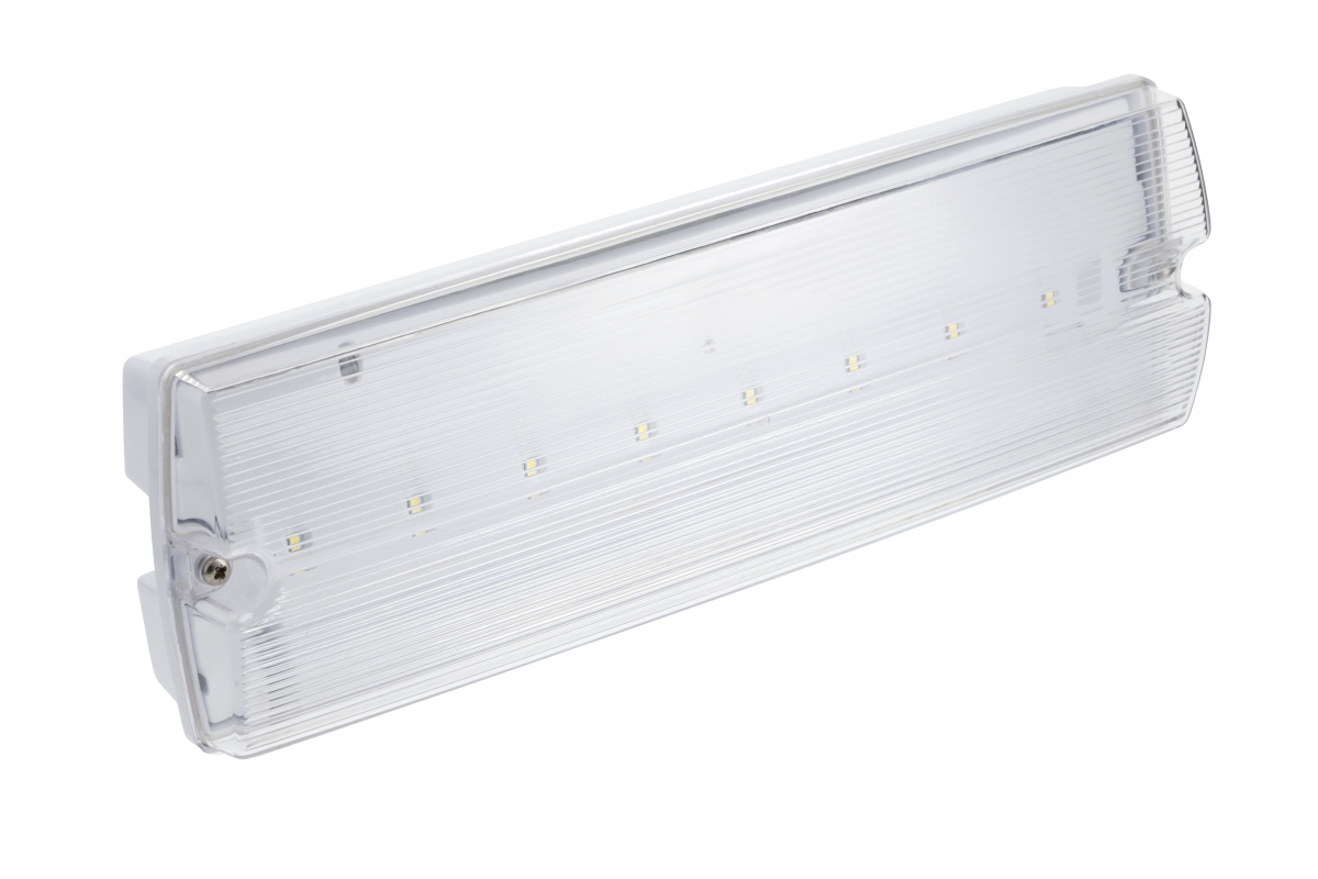 Emergency fixture TERNO-1 LED,3W,250lm,AC220-240V,50-60Hz,IP65,1h,6400K,dual purpose, TEST button