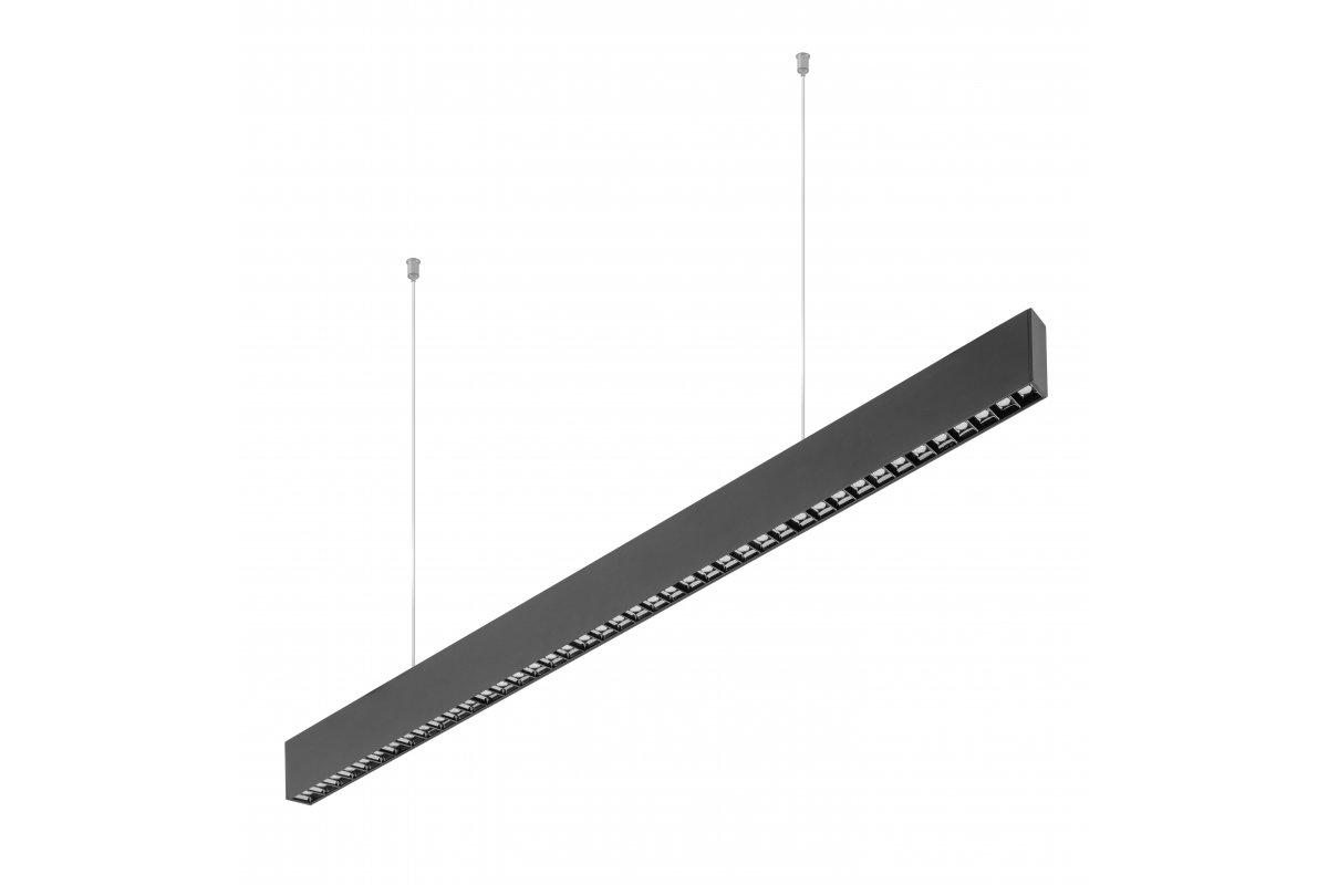 LED suspended luminaire VILANA 42W (30W+12W), 4000K, RA>80, 220-240VAC, 48/120°, UGR<19, 120cm, black