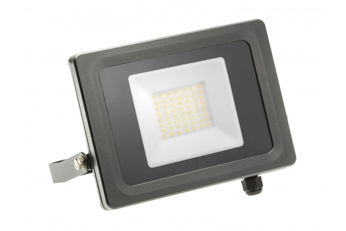 LED floodlight VIPER, 30W, 2700lm AC220-240V, 50/60 Hz, PF>0,9, RA>80, IP65, 120°, 4000K, gray