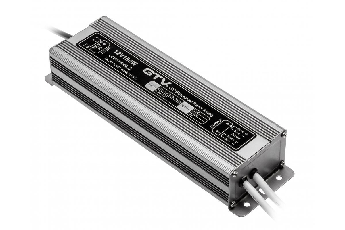 LED waterproof transformer, 150W, IP 67, DC12V
