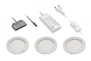 Set of 3 Castello LED luminaires, first in switch, power supply 15W, 12V DC, warm white, distributor