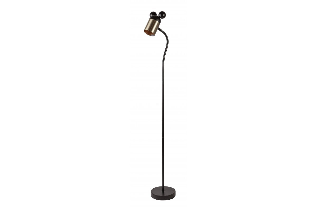 Floor lamp MOUSE , 0086, max.250V, 50/60Hz, 1*E27, max.25 W, IP20, dia.8 cm, black/gold