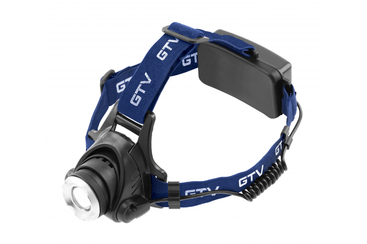 LED Headlamp for 2xAAA battery, 6W, 350lm, 6400K, 275m, IP44, black