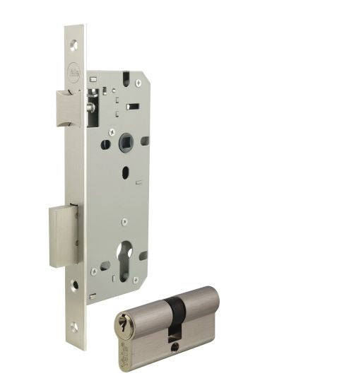 Yale Mortise Lockbody with Cylinder complete set 22-8545-S64-KK-22-11 Satin Nickle