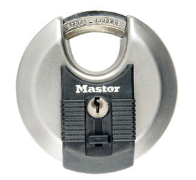 Master Padlock Round S.S. (M40EURD) 70mm wide Excell? stainless steel discus padlock with shrouded shackle