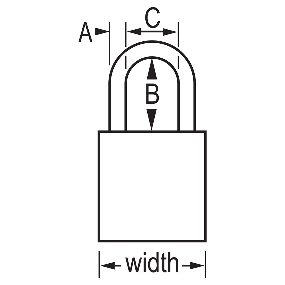 MASTER LOCK 2KALJYLW LAMINATED BRASS PADLOCK 1-3/4IN (44MM) WIDE
