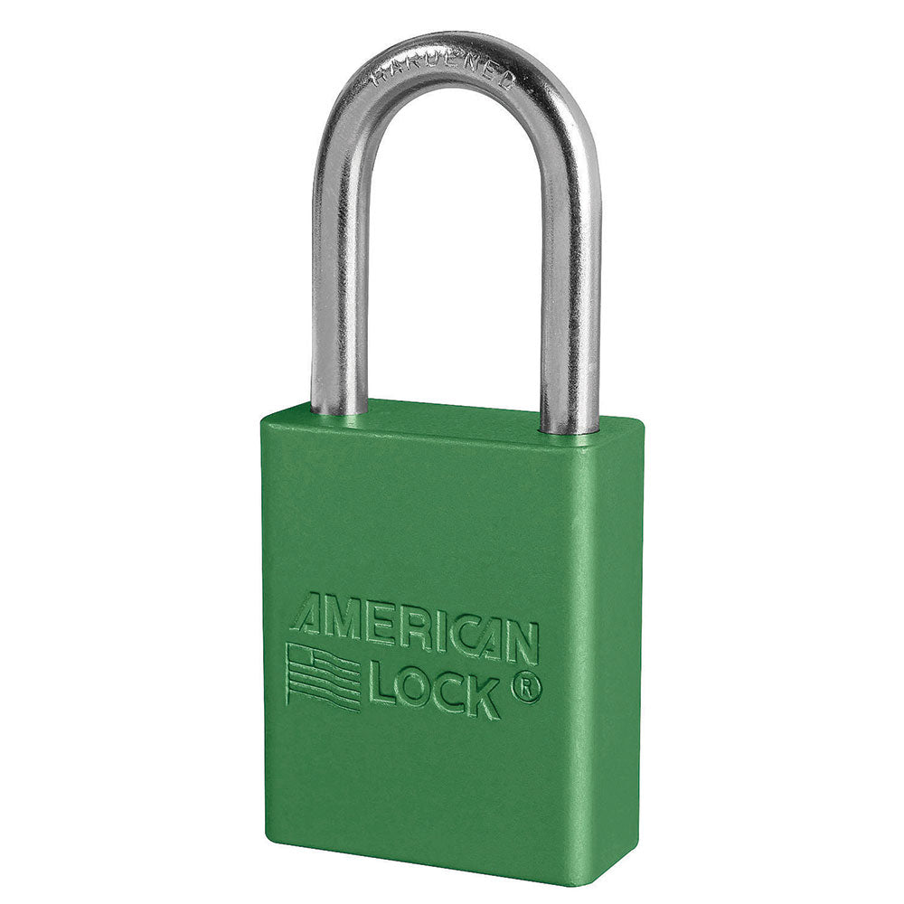 American Padlock Green Anodized Aluminum A1106KAGRN