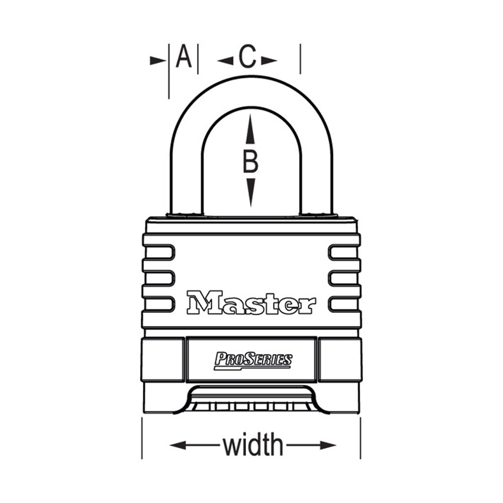 Master Padlock Combination 1175D PROSERIES 2-1/4in (57mm)