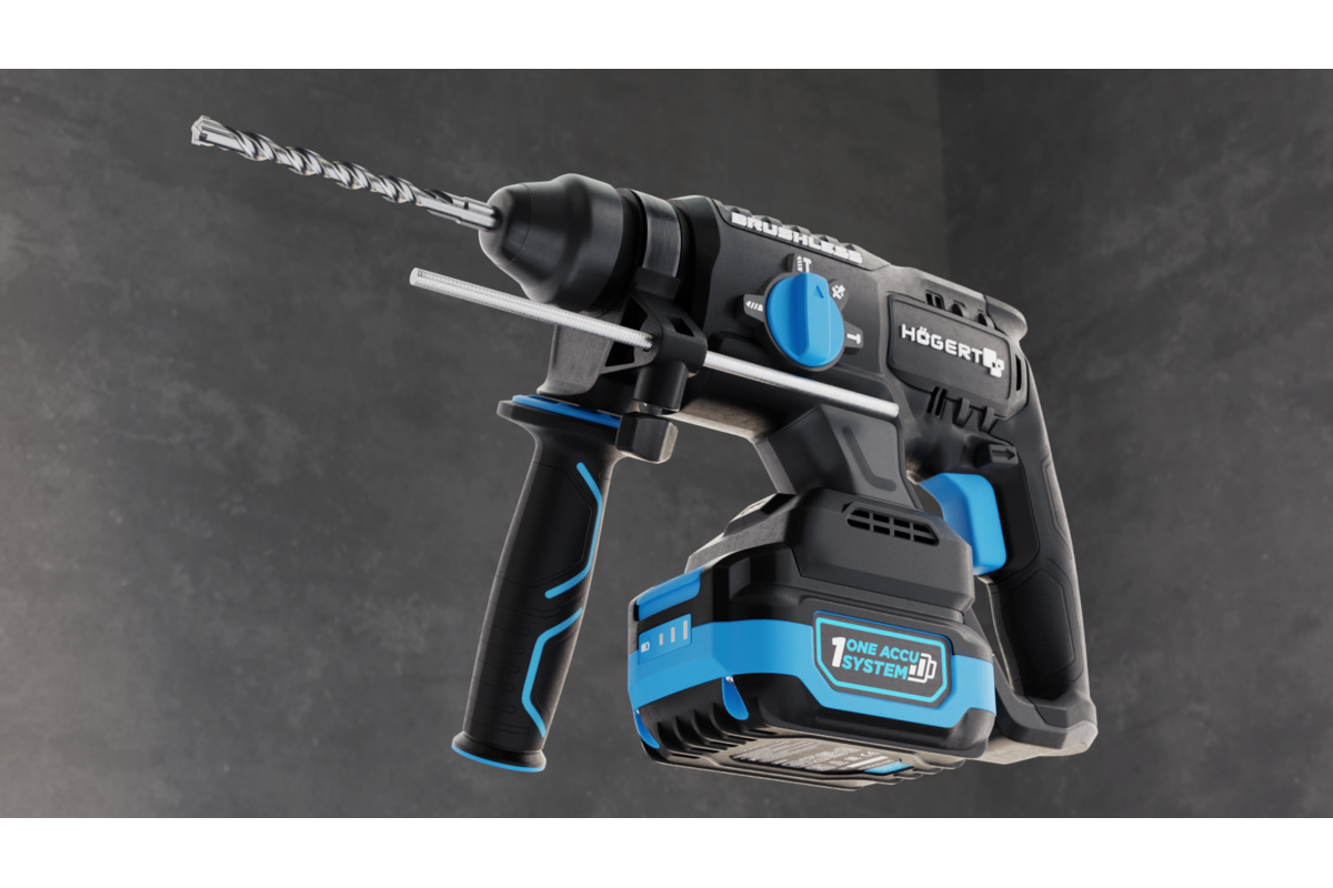 Hogert BRUSHLESS HAMMER DRILL WITH CHISELING FUNCTION 18V