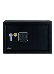 خزنة ييل القيمة YSV/200/DB1 مزودة بلوحة مفاتيح رقمية ومفاتيح تجاوز، لون أسود، 20×31×20 سم 