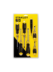 6-Piece Cushion Grip Screw Driver Set Black/Yellow