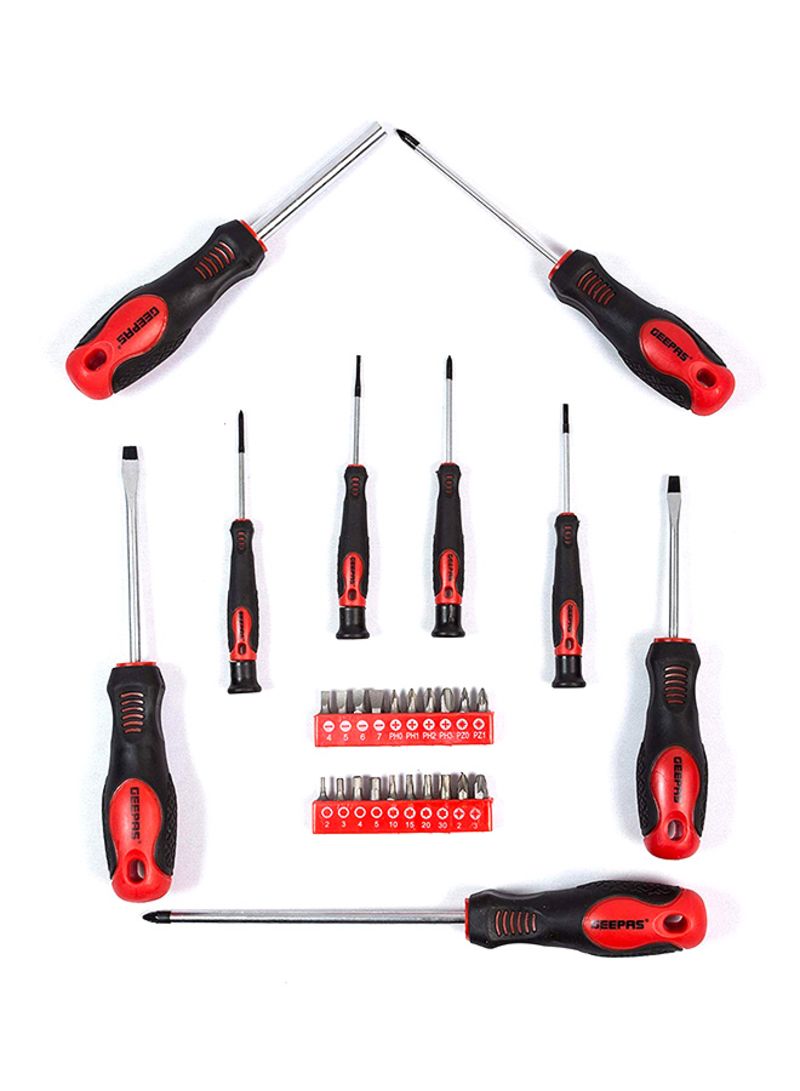 29-Piece Magnetic Screwdriver Set Red/Black