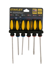 طقم مفكات براغي مكون من 6 قطع أصفر/أسود/فضي 