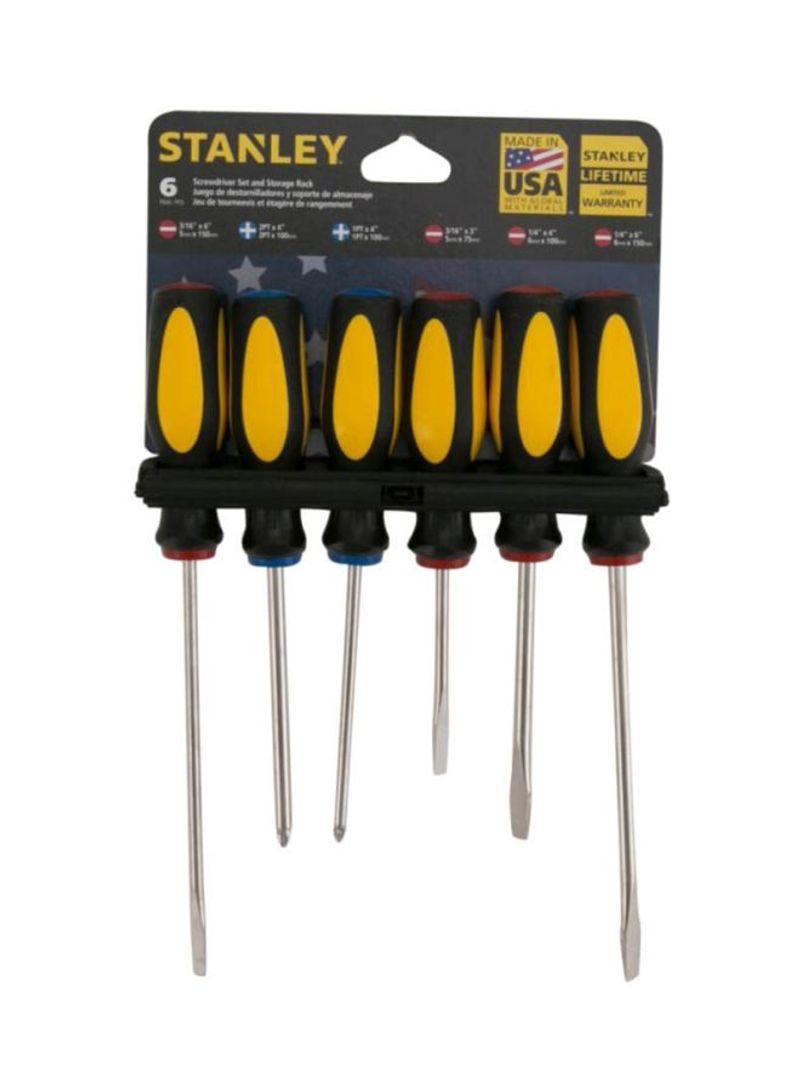 6-Piece Screwdriver Set Yellow/Black/Silver