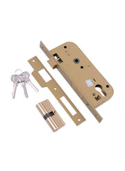 Yale Cylinder Mortice Lock With Nickel Keys Gold (520.45 +210.62) complete set