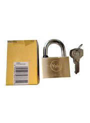 Padlock Brass with 2 Keys Brown/Silver 60millimeter
