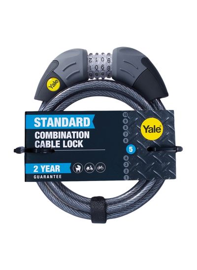 Standard Combination Cable Lock For Bikes 8x1x7centimeter